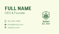 Marijuana Leaf Star Business Card Image Preview