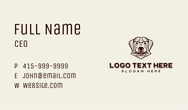 Veterinary Dog Pencil Business Card Design Image Preview