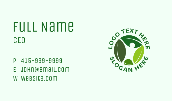 Human Nature Leaf Business Card Design Image Preview