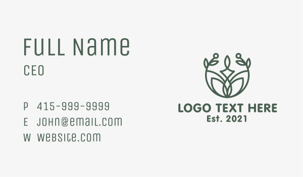 Natural Leaf Candle Business Card Design Image Preview