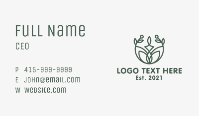 Natural Leaf Candle Business Card Image Preview