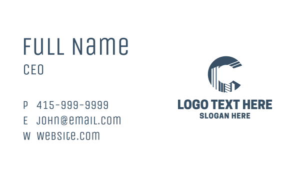 Building Letter C Business Card Design Image Preview