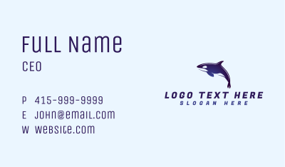 Orca Dolphin Whale Business Card Image Preview