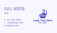 Online Course Laptop Business Card Image Preview