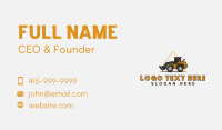 Industrial Construction Bulldozer Business Card Preview