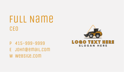 Industrial Construction Bulldozer Business Card Image Preview