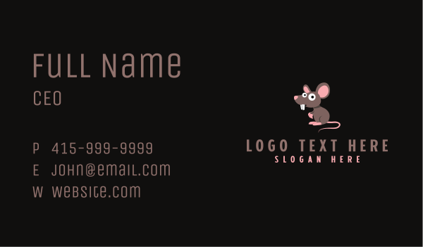 Cute Pest Rat Business Card Design Image Preview