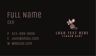Cute Pest Rat Business Card Image Preview