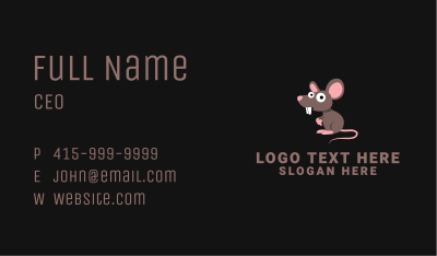 Cute Pest Rat Business Card