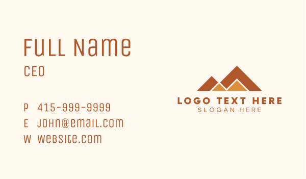 Outdoor Mountain Valley  Business Card Design Image Preview