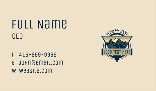 Mountain Forest Camping Business Card Design Image Preview