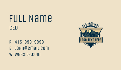 Mountain Forest Camping Business Card Image Preview