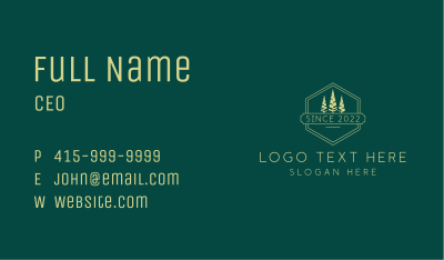 Pine Trees Lumberjack Business Card Image Preview