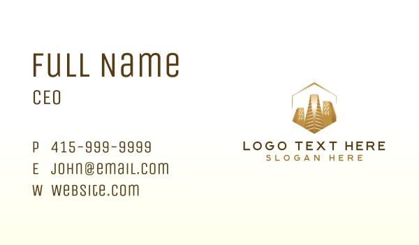 Highrise Commercial Building Business Card Design Image Preview