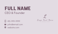 Feminine Cursive Lettermark  Business Card Image Preview