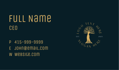 Woman Organic Tree  Business Card Image Preview