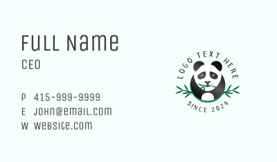 Panda Bear Animal Business Card Image Preview