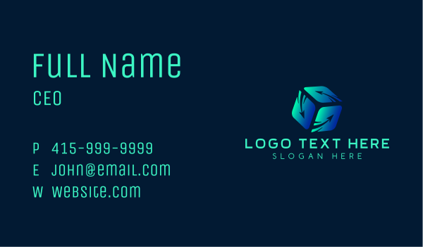 Cube Tech Software Business Card Design Image Preview