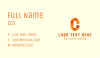 Gradient Orange Letter C Business Card Image Preview