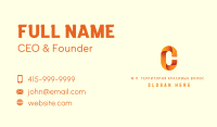 Gradient Orange Letter C Business Card Image Preview