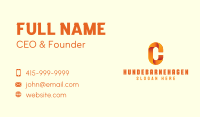 Gradient Orange Letter C Business Card Image Preview