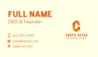 Gradient Orange Letter C Business Card Image Preview