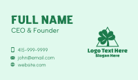 Green Triangle Shamrock  Business Card Image Preview