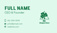 Green Triangle Shamrock  Business Card Image Preview
