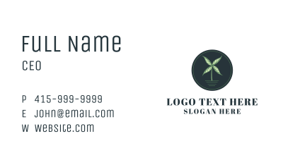 Natural Leaf Windmill  Business Card