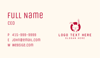Rabbit Veterinary Mascot Business Card Image Preview