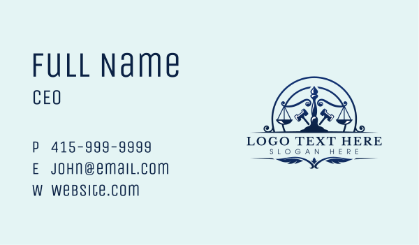 Law Scale Judge  Business Card Design Image Preview