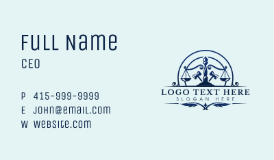 Law Scale Judge  Business Card Image Preview