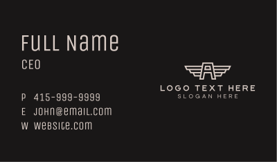 Aviation Letter A Monogram Business Card Image Preview