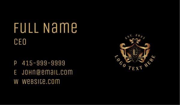 Luxurious Ornament Hotel Business Card Design Image Preview