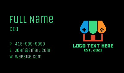 Gaming Console Shop Business Card