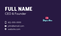 Classic Neon Wordmark  Business Card Image Preview