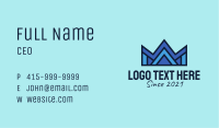 Blue Geometric Crown  Business Card Image Preview