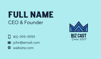 Blue Geometric Crown  Business Card Image Preview