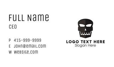 Black Skull Business Card Image Preview
