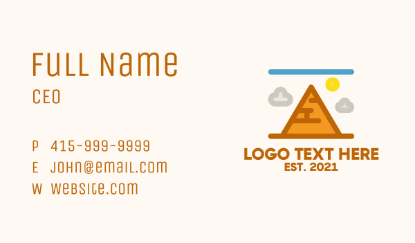Egyptian Pyramid Structure  Business Card Design Image Preview
