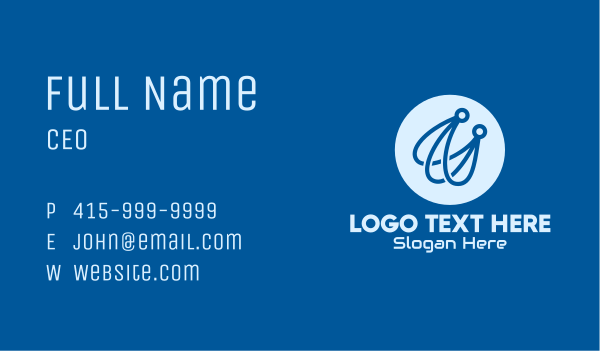 Blue Circuit Tech Company Business Card Design Image Preview