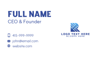 Technological Letter R Business Card Design