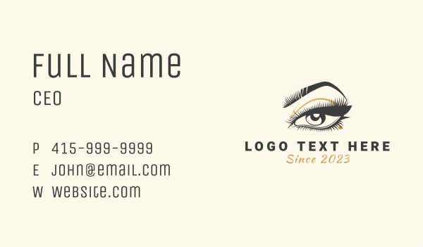 Seductive Woman Eyebrow Business Card Design Image Preview