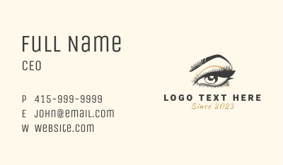 Seductive Woman Eyebrow Business Card Image Preview
