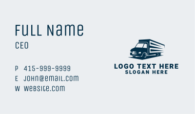 Logistics Vehicle Truck Business Card