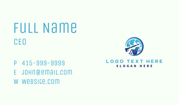 Pressure Wash Water Wave Business Card Design Image Preview