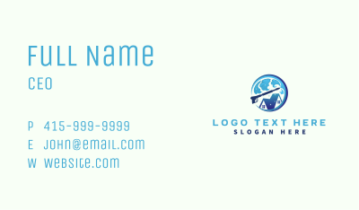 Pressure Wash Water Wave Business Card Image Preview