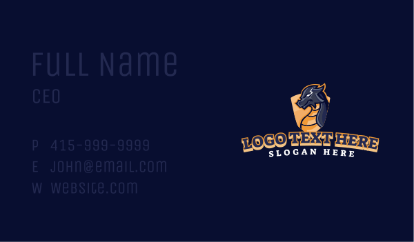 Dragon Shield Mascot Business Card Design Image Preview