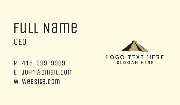 Mayan Pyramid Architecture Business Card Design Image Preview