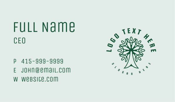 Human Tree Community Business Card Design Image Preview